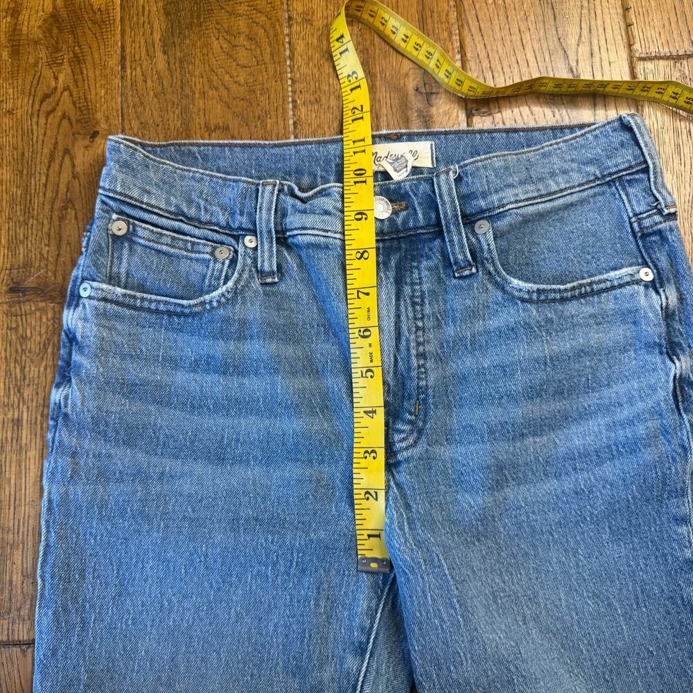Madewell Jeans Womens Sz 26x27 The Mid Rise Perfect Vintage Jean Raw Hem - Picture 4 of 8